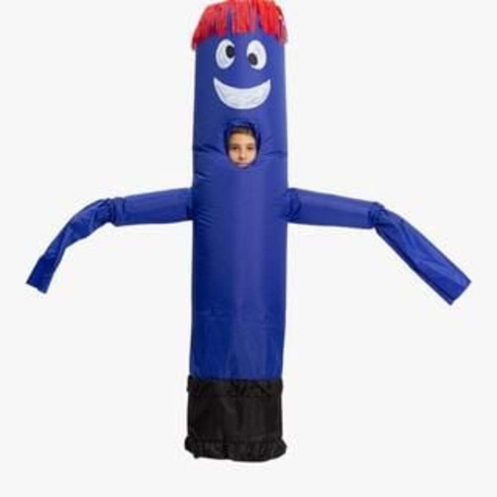 Deluxe Inflatable Tube Dancer Costume - Kids Blue Wacky Waving Arm Guy